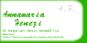 annamaria henczi business card